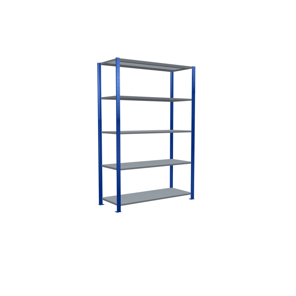 Produktabbildung Nr. 2: SCHULTE Fachbodenregal enzianblau/verzinkt mit 5 Stahlblechböden, Fachlast 150 kg, HxBxT 2.000 x 1.360 x 536 mm