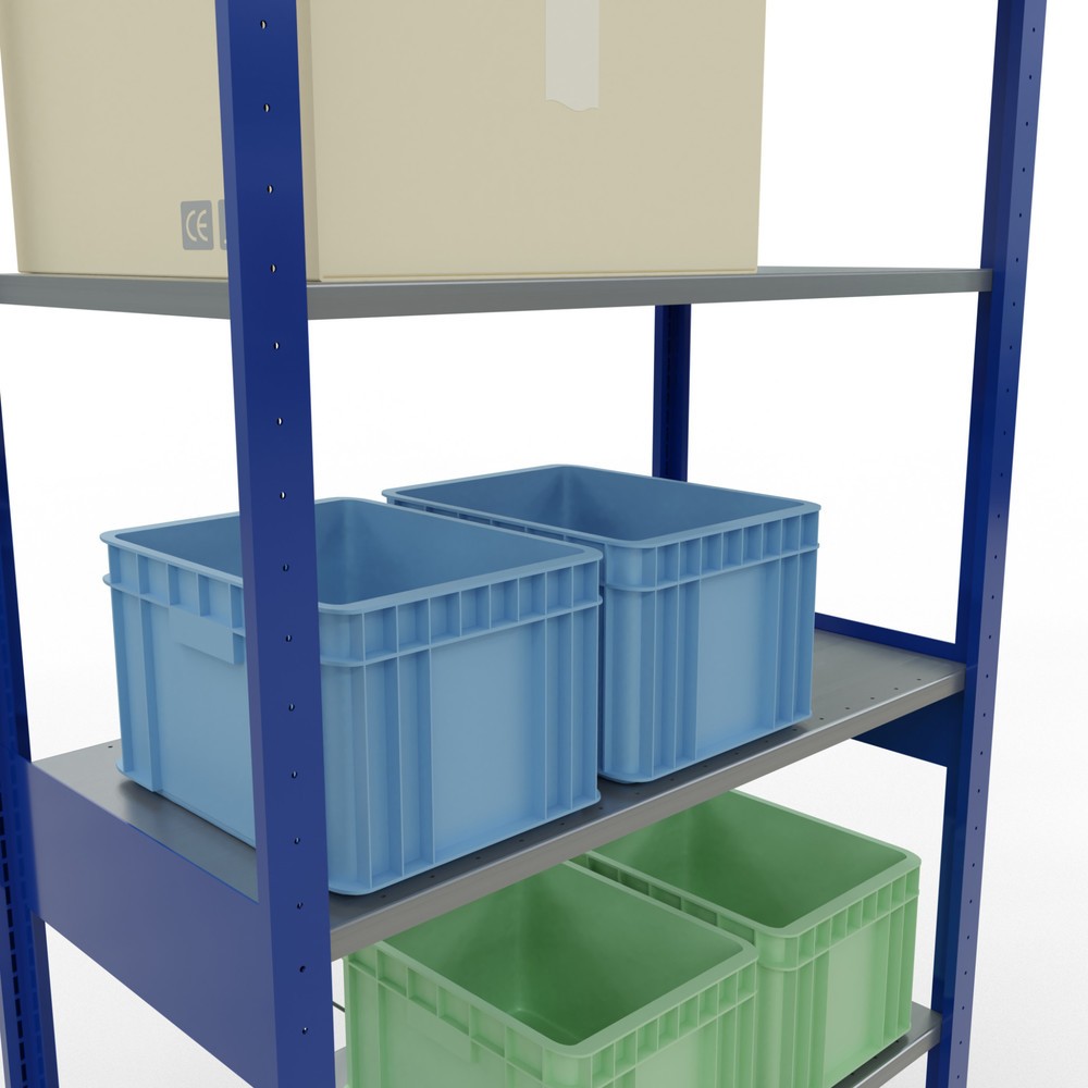 Produktabbildung Nr. 3: SCHULTE Fachbodenregal enzianblau/verzinkt, Fachlast 150 kg, HxBxT 2.500 x 1.060 x 536 mm