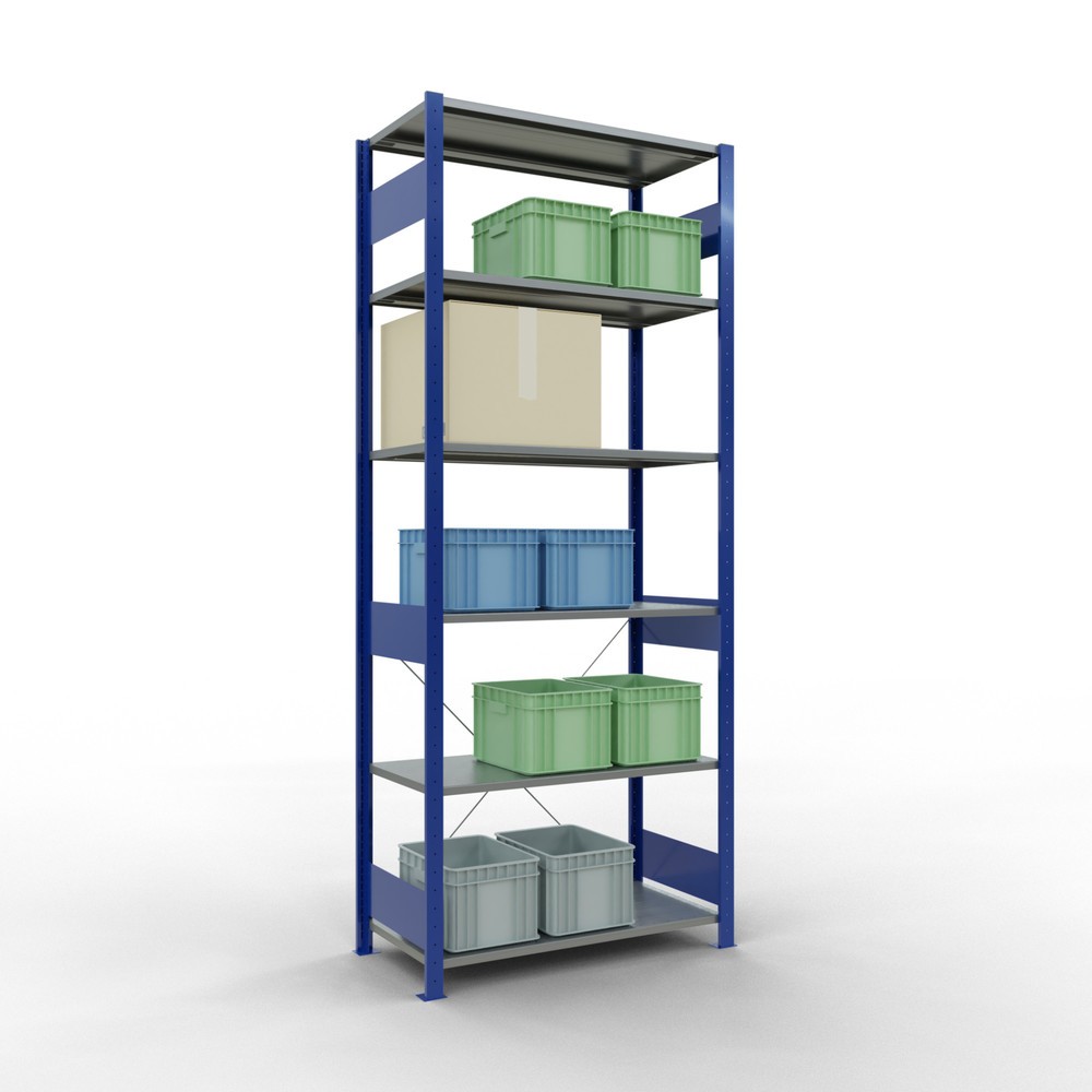 Produktabbildung Nr. 4: SCHULTE Fachbodenregal enzianblau/verzinkt, Fachlast 150 kg, HxBxT 2.500 x 1.060 x 536 mm