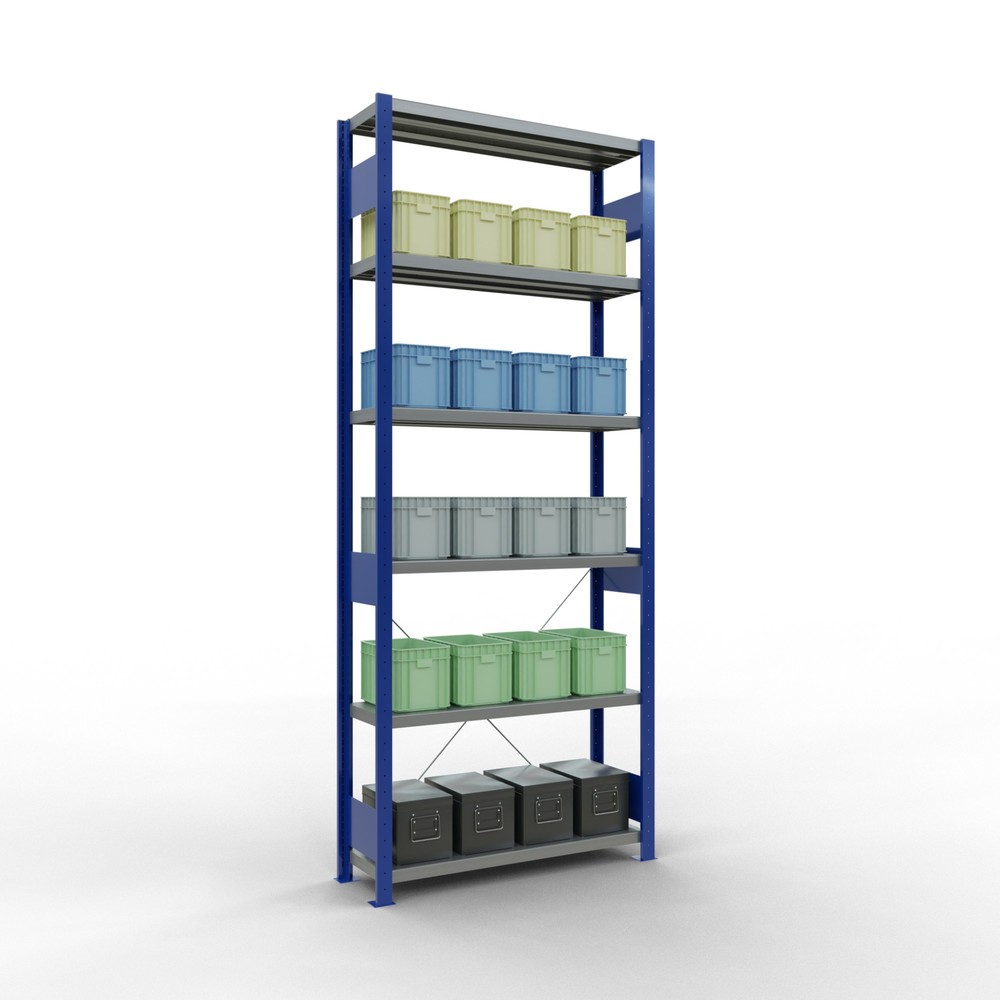 Produktabbildung Nr. 3: SCHULTE Fachbodenregal enzianblau/verzinkt, Fachlast 330 kg, HxBxT 2.500 x 1.060 x 336 mm