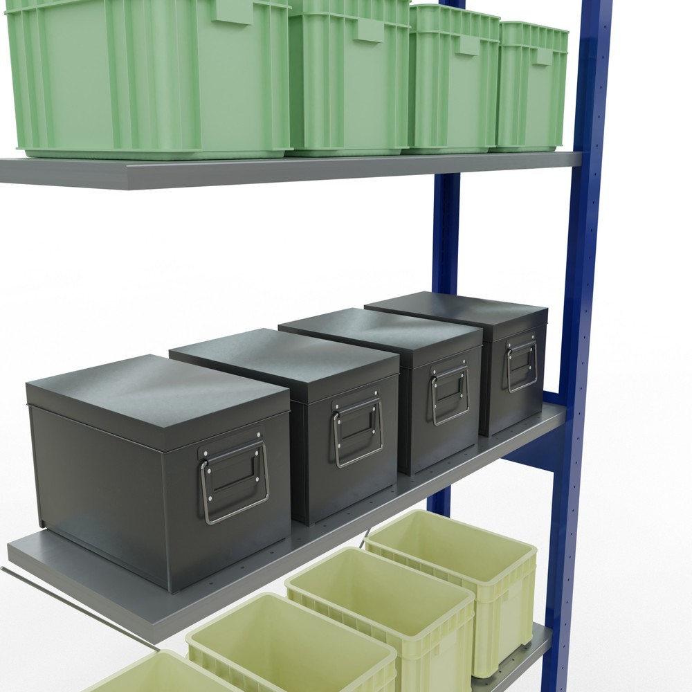 Produktabbildung Nr. 3: SCHULTE Fachbodenregal Stecksystem, AF, FL 150 kg, enzianblau/verzinkt, HxBxT 2.500 x 1.000 x 300 mm