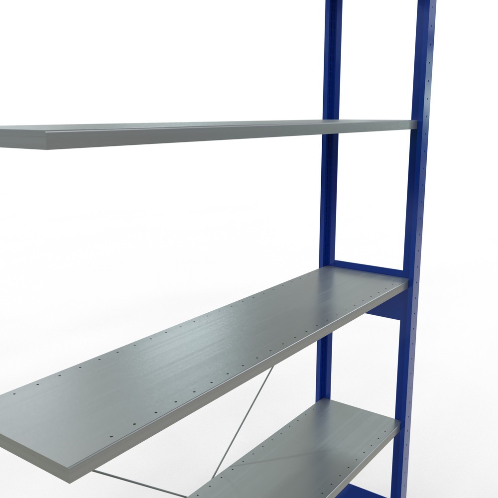 Produktabbildung Nr. 5: SCHULTE Fachbodenregal Stecksystem, AF, FL 150 kg, enzianblau/verzinkt, HxBxT 2.500 x 1.300 x 300 mm