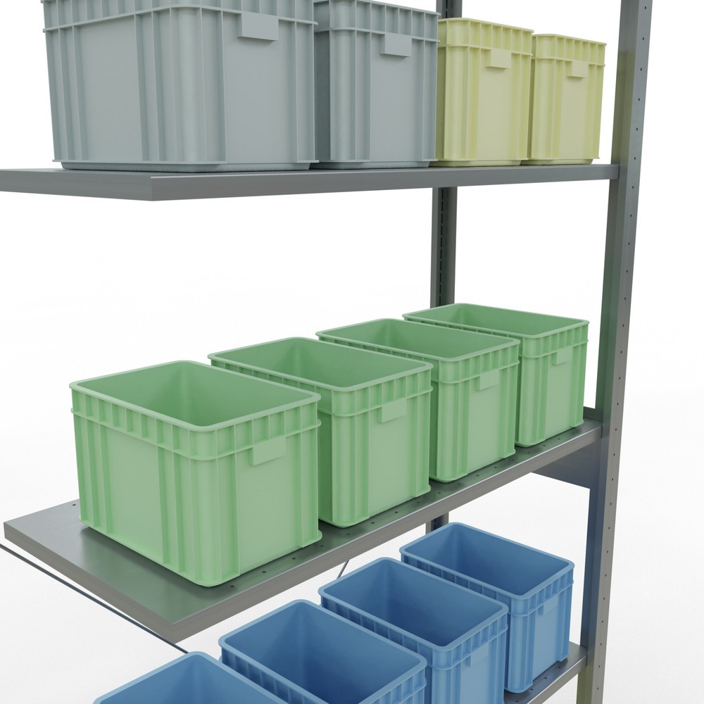 Produktabbildung Nr. 4: SCHULTE Fachbodenregal Stecksystem, AF, FL 150 kg, verzinkt, HxBxT 2.500 x 1.000 x 400 mm