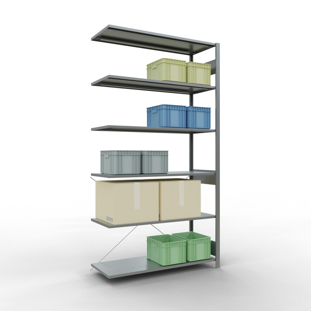 Produktabbildung Nr. 3: SCHULTE Fachbodenregal Stecksystem, AF, FL 150 kg, verzinkt, HxBxT 2.500 x 1.300 x 500 mm