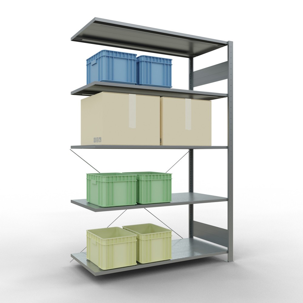 Produktabbildung Nr. 3: SCHULTE Fachbodenregal Stecksystem, AF, FL 150 kg, verzinkt, HxBxT 2.000 x 1.300 x 600 mm