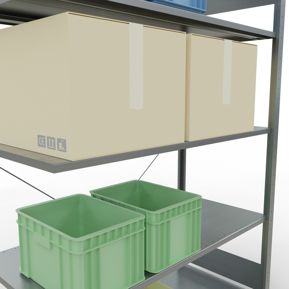 Produktabbildung Nr. 4: SCHULTE Fachbodenregal Stecksystem, AF, FL 150 kg, verzinkt, HxBxT 2.000 x 1.300 x 600 mm