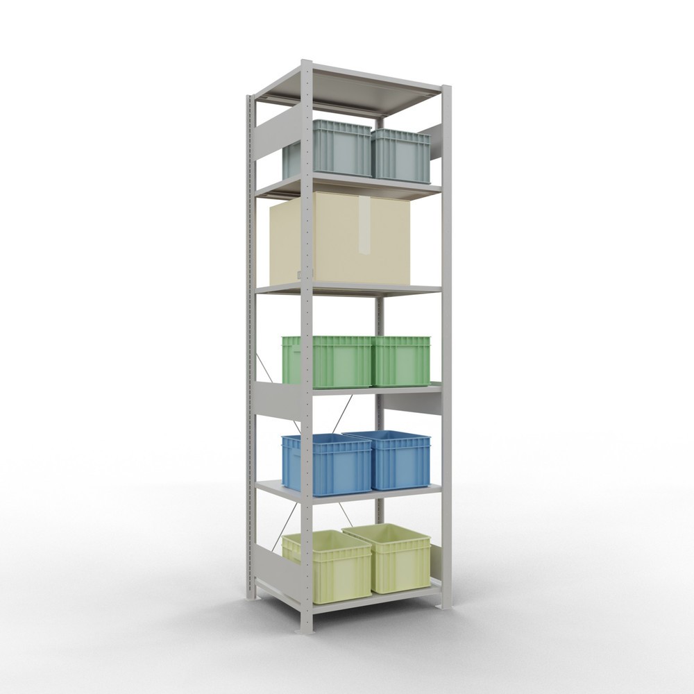 Produktabbildung Nr. 3: SCHULTE Rayonnage à tablettes gris clair, charge par tablette 150 kg, HxlxP 2 500 x 810 x 636 mm