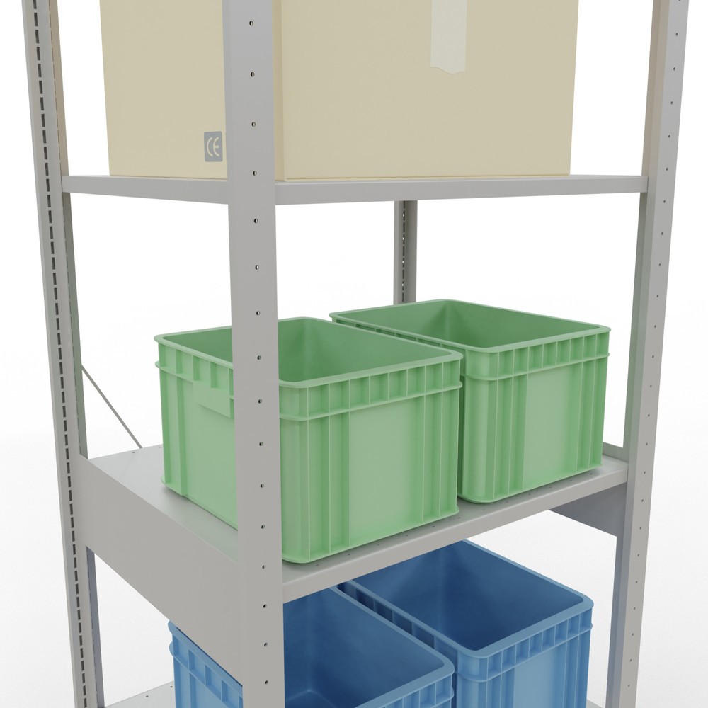 Produktabbildung Nr. 4: SCHULTE Rayonnage à tablettes gris clair, charge par tablette 150 kg, HxlxP 2 500 x 810 x 636 mm