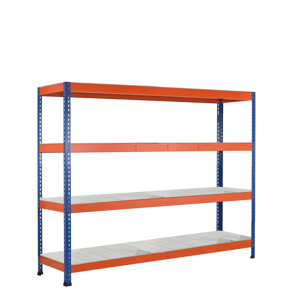 Produktabbildung: SCHULTE Weitspannregal, mit Stahlpaneelen, GF, HxBxT 1.981 x 1.536 x 469 mm