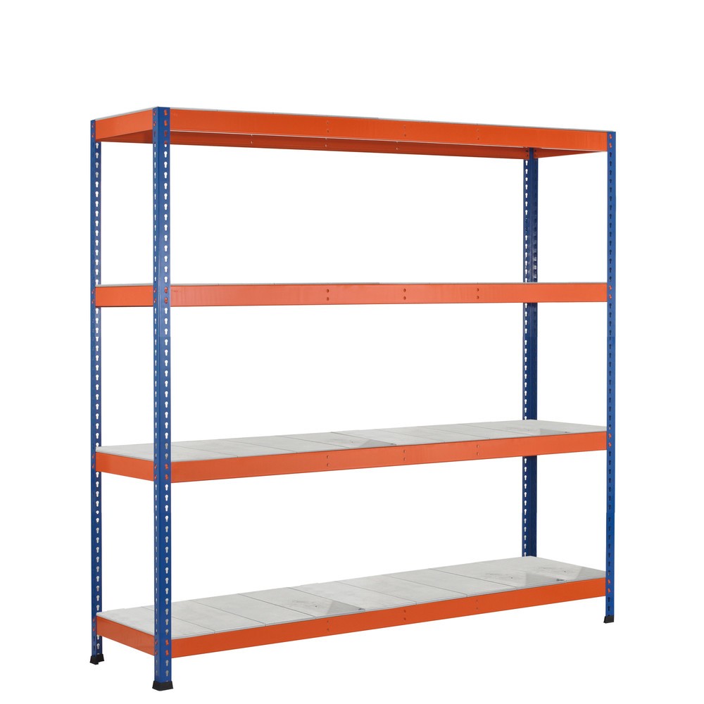 Produktabbildung: SCHULTE Weitspannregal, mit Stahlpaneelen, GF, HxBxT 2.438 x 1536 x 469 mm