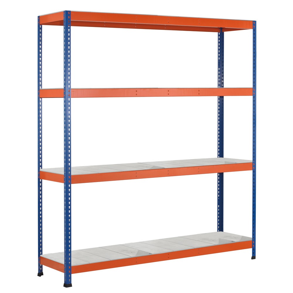Produktabbildung: SCHULTE Weitspannregal, mit Stahlpaneelen, GF, HxBxT 3.048 x 1.536 x 469 mm