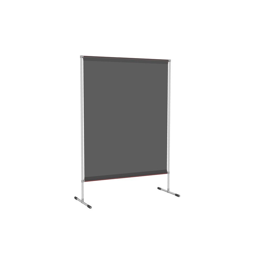 Produktabbildung: Schweisser-Schutzstellwand, Hitzeschutz-/Spritzerschutzdecke gemäss DIN EN 13501-1, BxH 1.400 x 2.000 mm, grau/silber