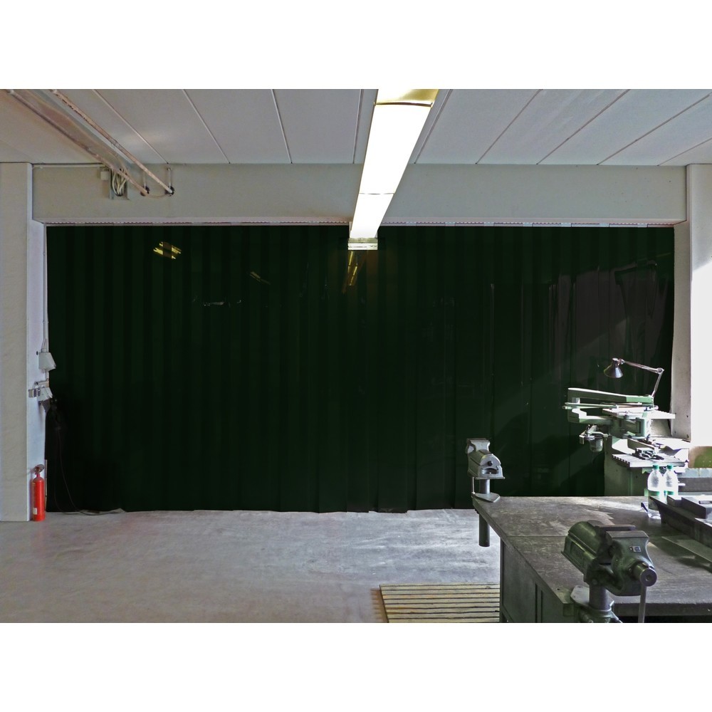 Produktabbildung Nr. 2: Schweisserschutz-Lamellenvorhang, Streifen 2x 300 mm, Überlappung 54 mm, Höhe 1.600 mm