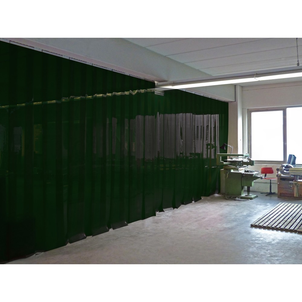 Produktabbildung: Schweisserschutz-Lamellenvorhang, Streifen 2x 300 mm, Überlappung 54 mm, Höhe 1.600 mm
