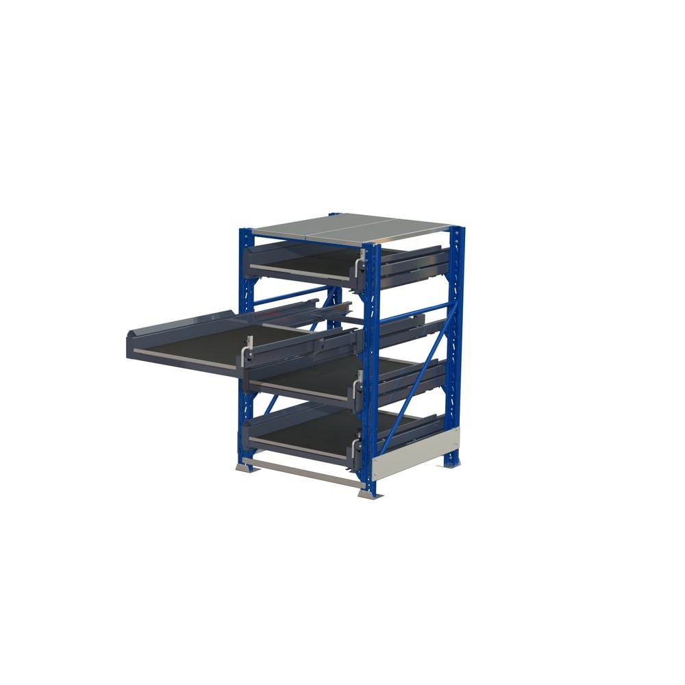 Produktabbildung Nr. 1: Schwerlast-Auszugsregal mit 4 Schubfächern, Tragkraft 600 kg, 100 % Auszugstiefe