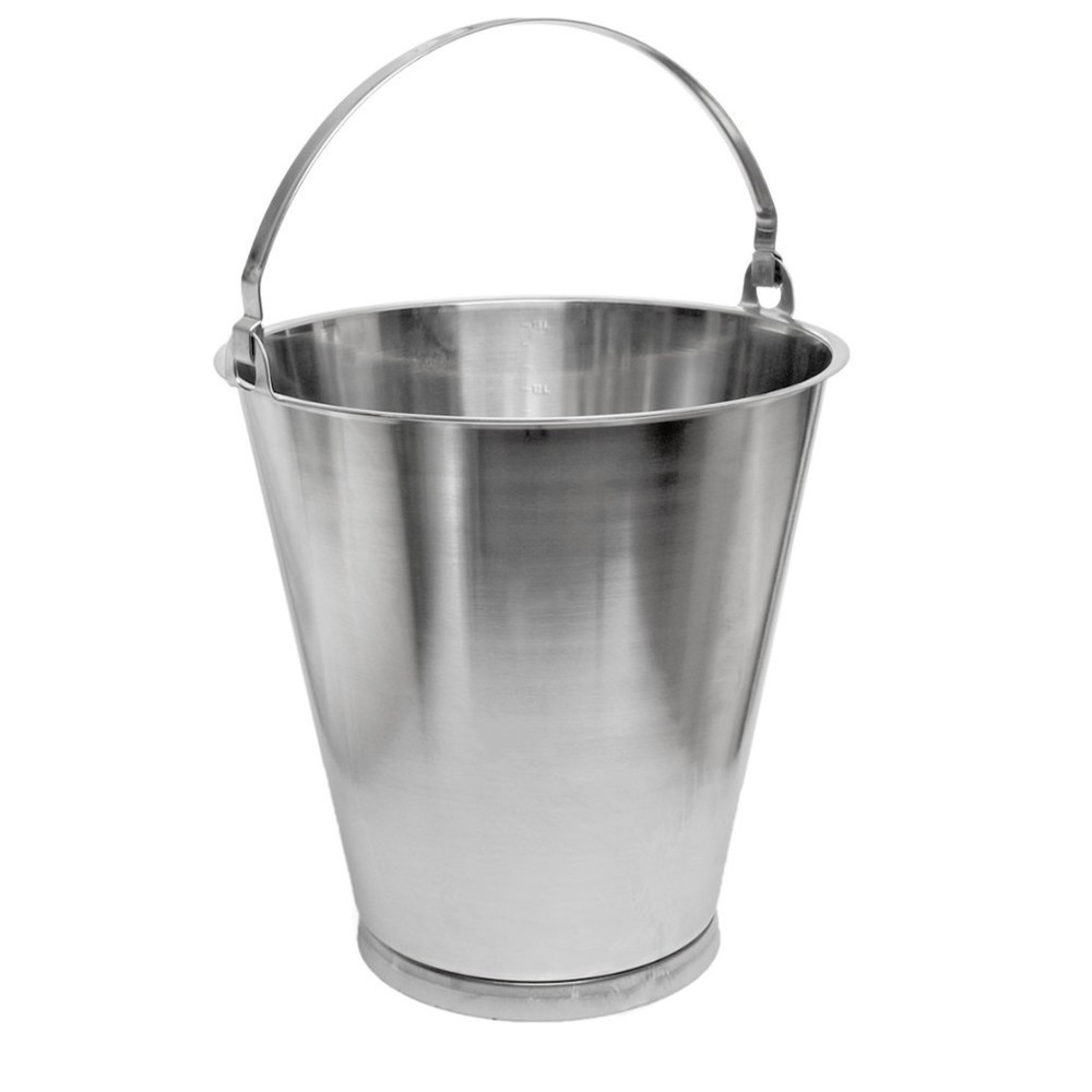 Illustration du produit: Seau en acier inoxydable RENNER, avec socle, 15 litres