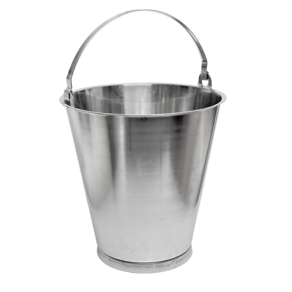 Illustration du produit: Seau en acier inoxydable RENNER, avec socle, 12 litres