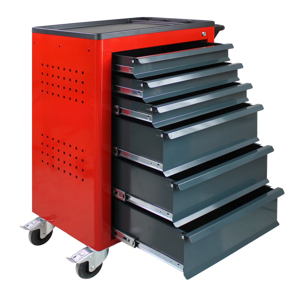 Produktabbildung Nr. 6: Servante d'atelier HEMMDAL, avec assortiment d'outils de 115 pièces, rouge