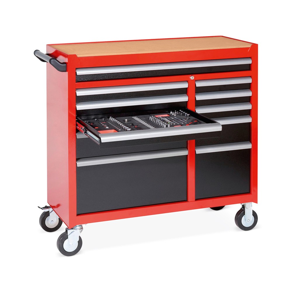 N° de l'image du produit 1 : Servante d'atelier WE Cargo, 11 tiroirs, hauteur 7x 62 mm, 2x 132 mm, 2x 280 mm