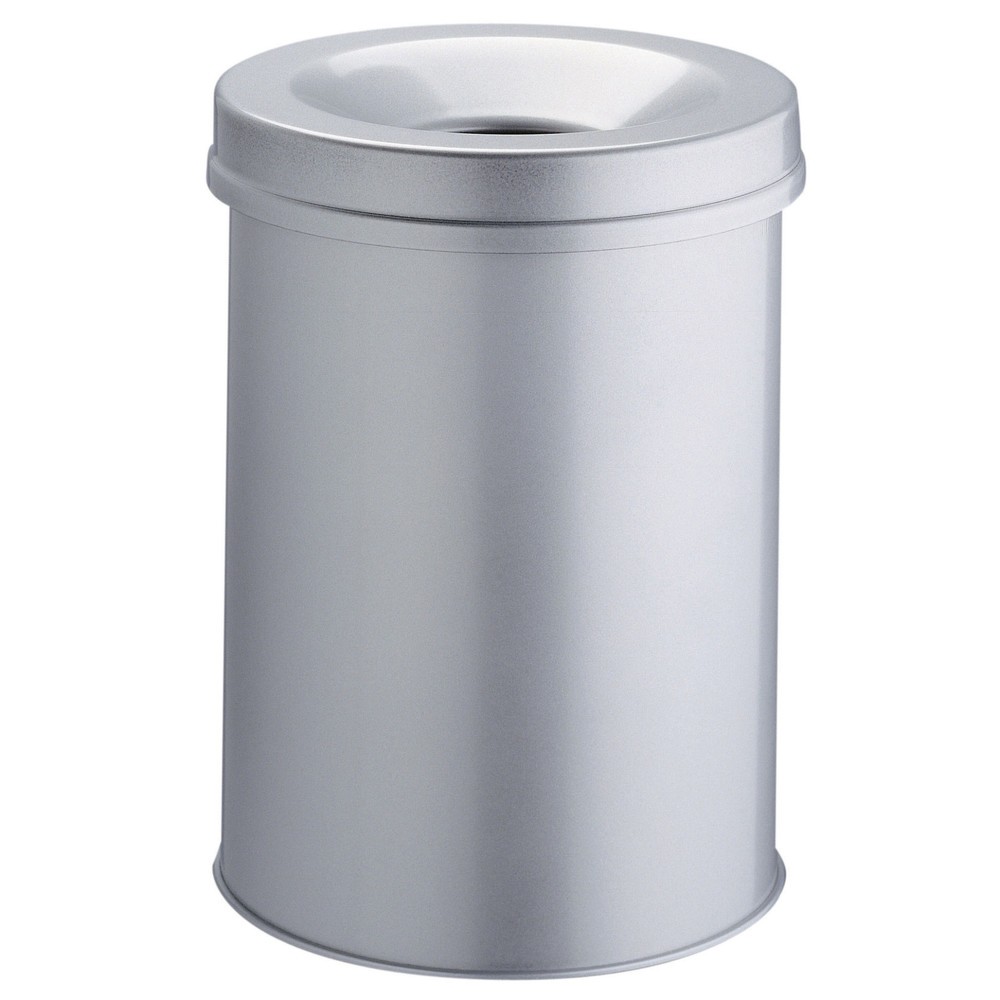 Produktabbildung Nr. 1: DURABLE Sicherheits-Papierkorb, aus Stahl, 30 Liter, mit Flammenlöschkopf, grau