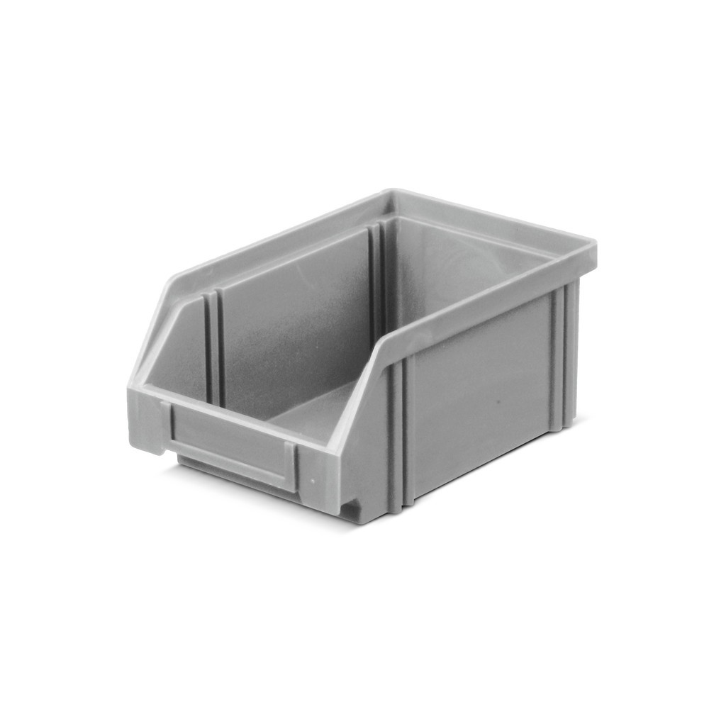 Produktabbildung: Sichtlagerkästen aus Polystyrol, HxBxT 75 x 105 x 160 mm, grau