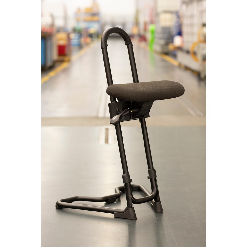 Produktabbildung Nr. 2: Siège assis-debout à roulettes, revêtement en tissu, hauteur d'assise 610 à 860 mm, patins, pied