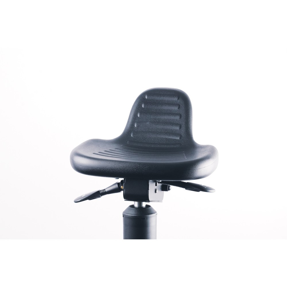 Produktabbildung Nr. 7: Siège assis-debout, assise en PU pivotante et inclinable, hauteur d’assise 620-890 mm, base acier, dossier court