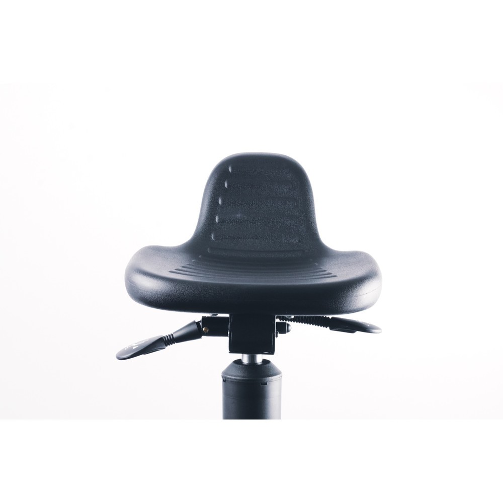 Produktabbildung Nr. 8: Siège assis-debout, assise en PU pivotante et inclinable, hauteur d’assise 620-890 mm, base acier, dossier court