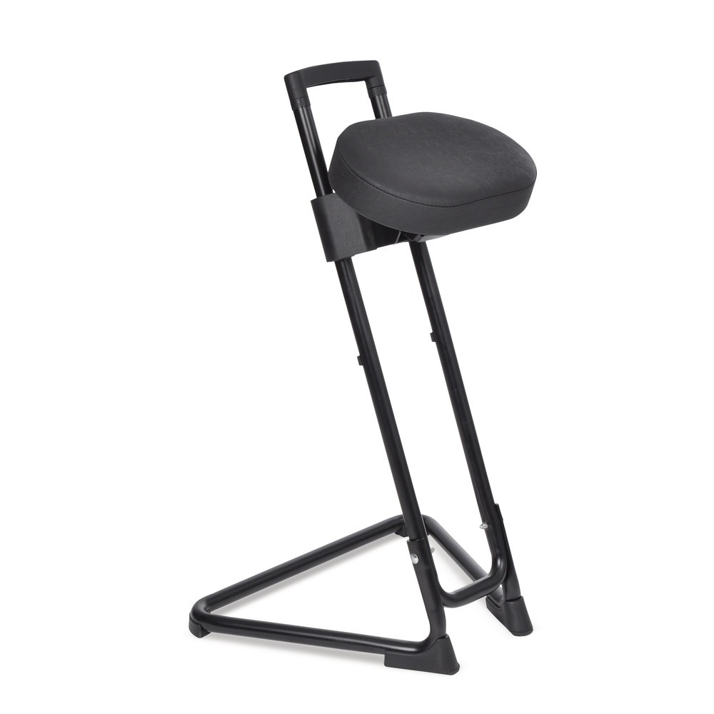 Produktabbildung Nr. 3: Siège assis-debout, assise en similicuir basculante et inclinable, hauteur d’assise 600-850 mm, rouge feu/noir