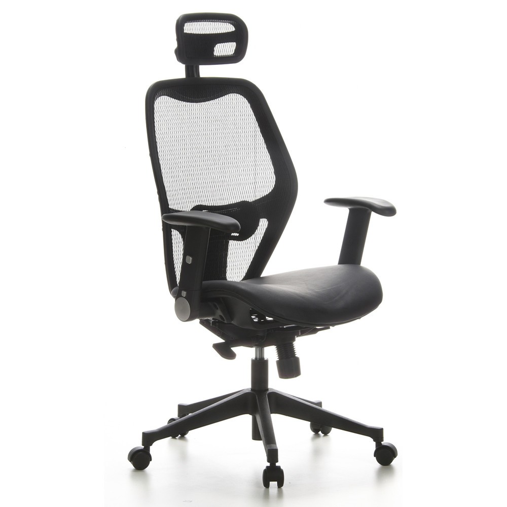 Produktabbildung Nr. 2: Siège de bureau / fauteuil de direction hjh OFFICE AIR PORT maille/cuir, noir