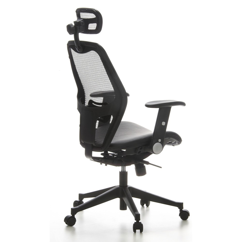 Produktabbildung Nr. 4: Siège de bureau / fauteuil de direction hjh OFFICE AIR PORT maille/cuir, noir