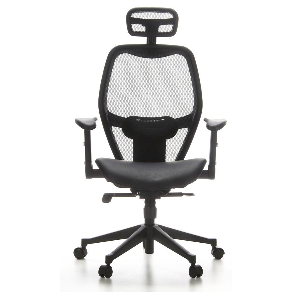 Produktabbildung Nr. 1: Siège de bureau / fauteuil de direction hjh OFFICE AIR PORT maille/cuir, noir