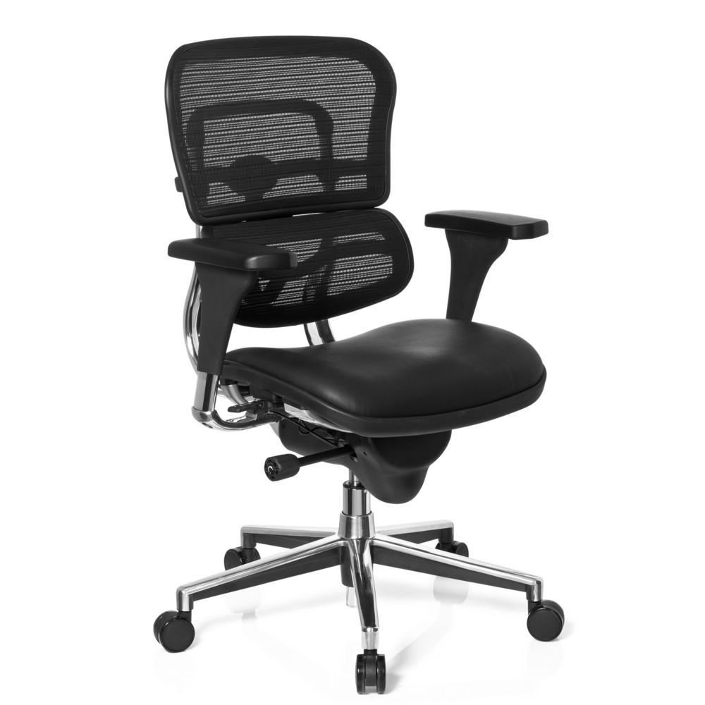 Produktabbildung Nr. 2: Siège de bureau / fauteuil de direction hjh OFFICE ERGOHUMAN STD BASE LN cuir, noir