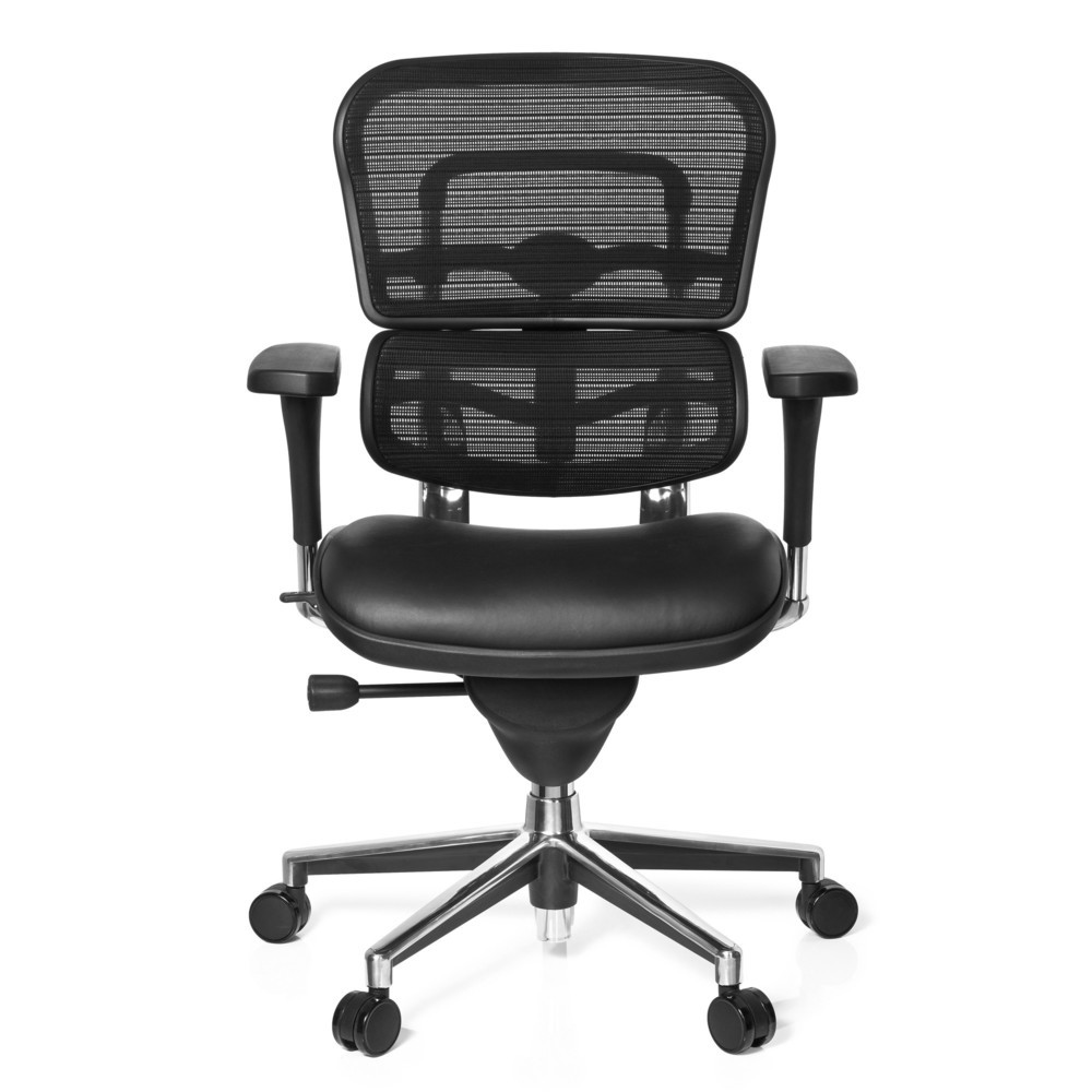 Illustration du produit: Siège de bureau / fauteuil de direction hjh OFFICE ERGOHUMAN STD BASE LN cuir, noir