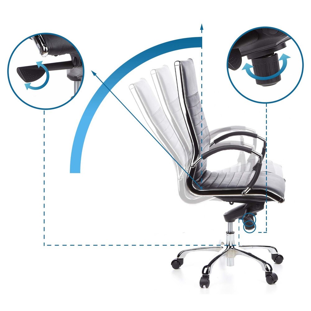Produktabbildung Nr. 10: Siège de bureau / fauteuil de direction hjh PARMA 20 cuir, noir
