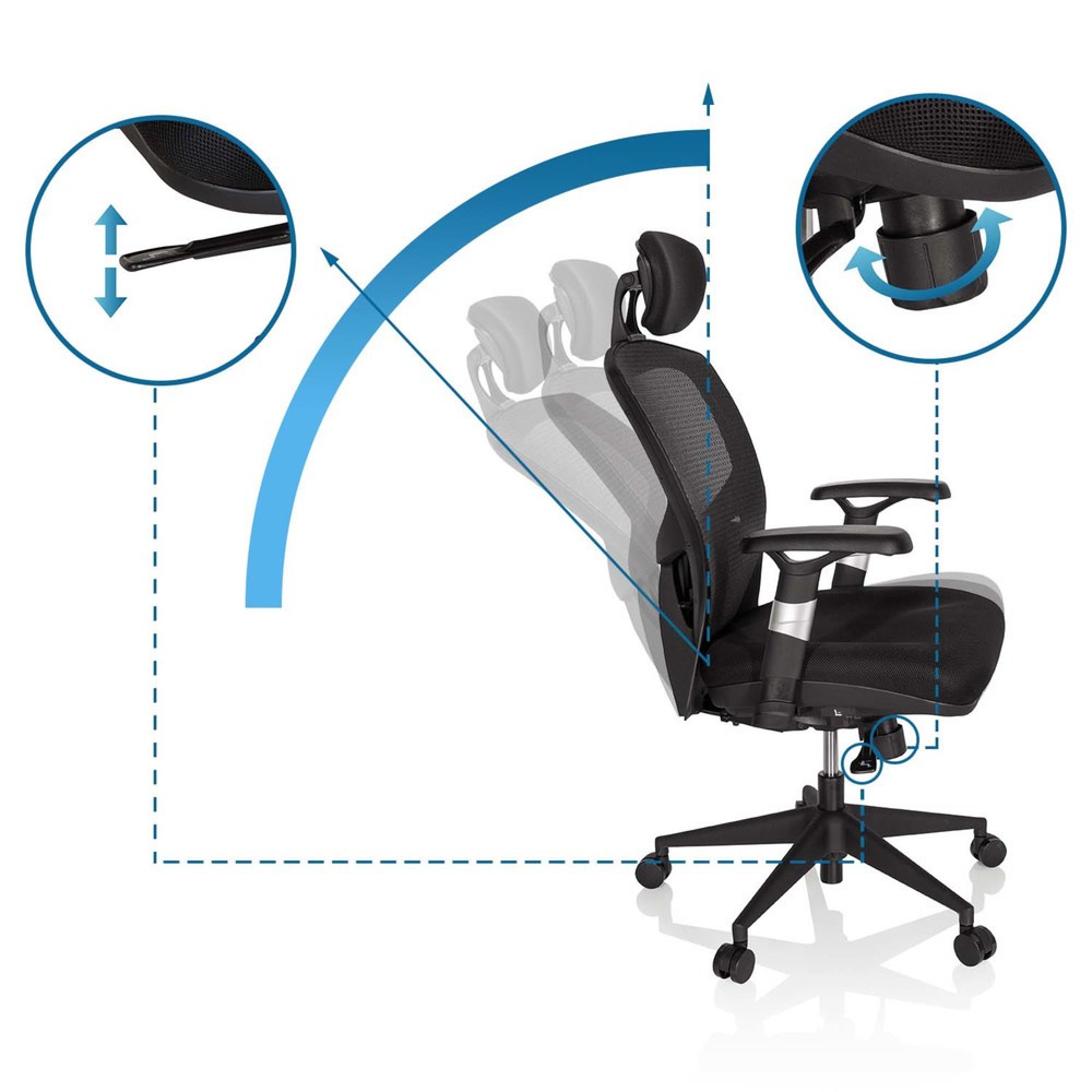Produktabbildung Nr. 10: Siège de bureau / fauteuil de direction hjh OFFICE VENUS BASE tissu, noir