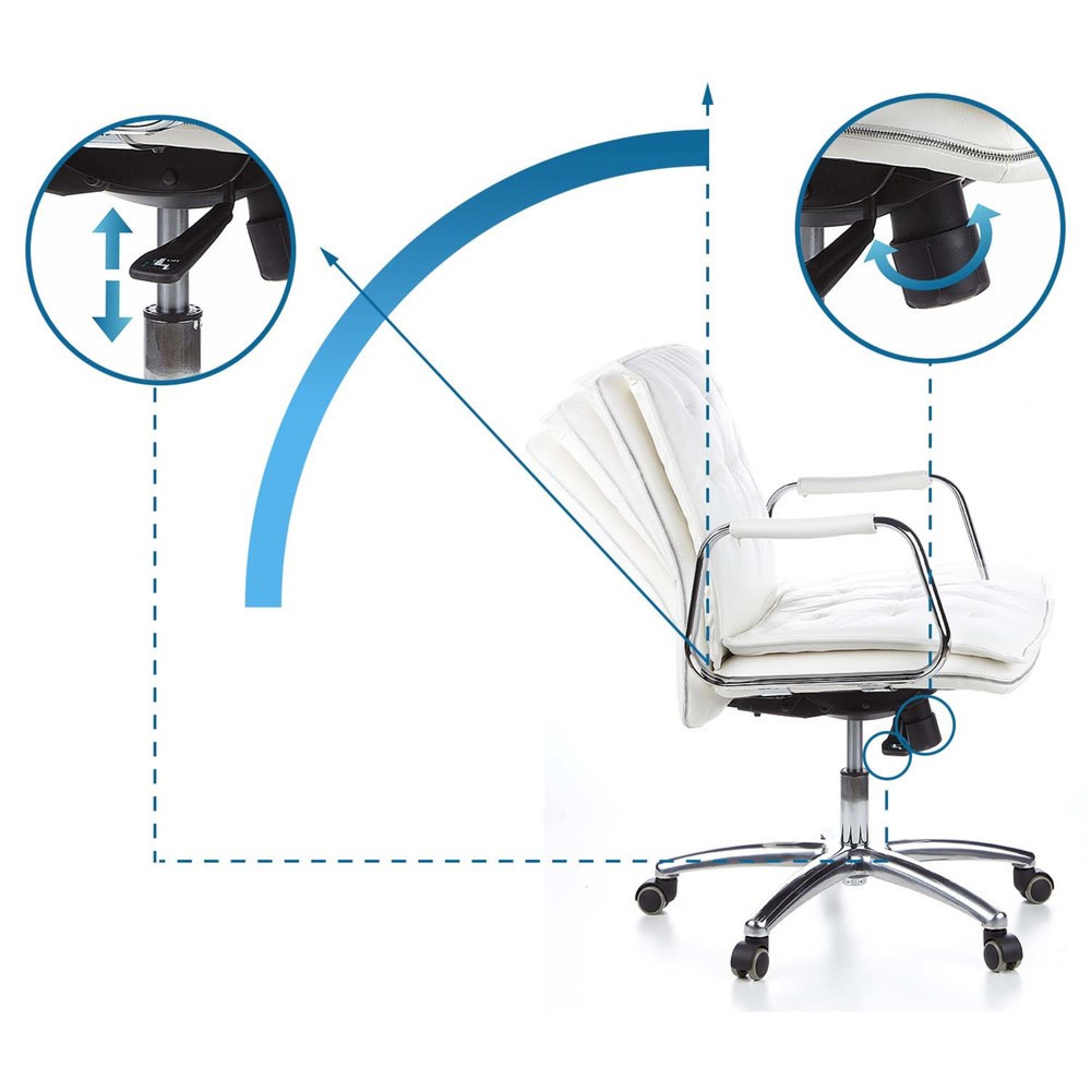 Produktabbildung Nr. 10: Siège de bureau / fauteuil de direction hjh OFFICE VILLA 10 cuir, blanc crème
