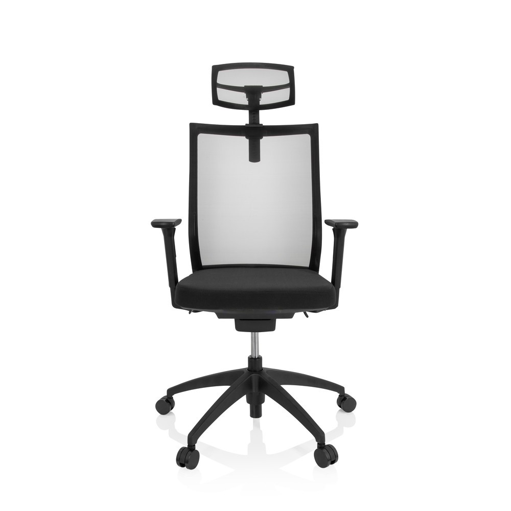 N° de l'image du produit 1 : Chaise de bureau / chaise pivotante hjh OFFICE ASPEN PRO maille, noir