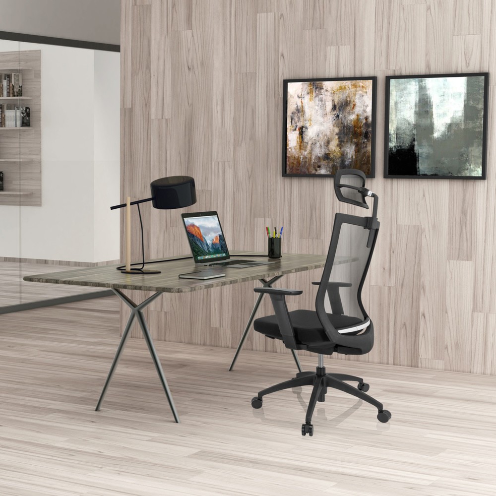 N° de l'image du produit 6 : Chaise de bureau / chaise pivotante hjh OFFICE ASPEN PRO maille, noir