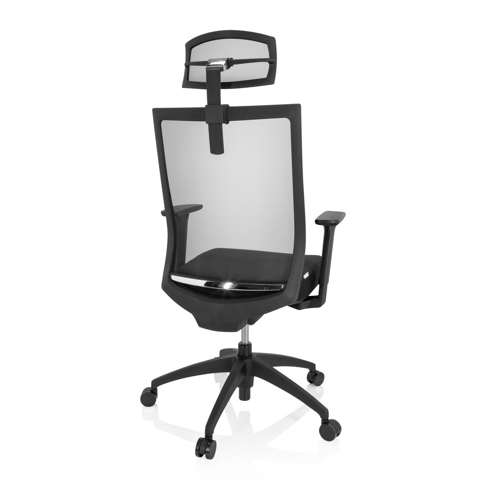 N° de l'image du produit 10 : Chaise de bureau / chaise pivotante hjh OFFICE ASPEN PRO maille, noir