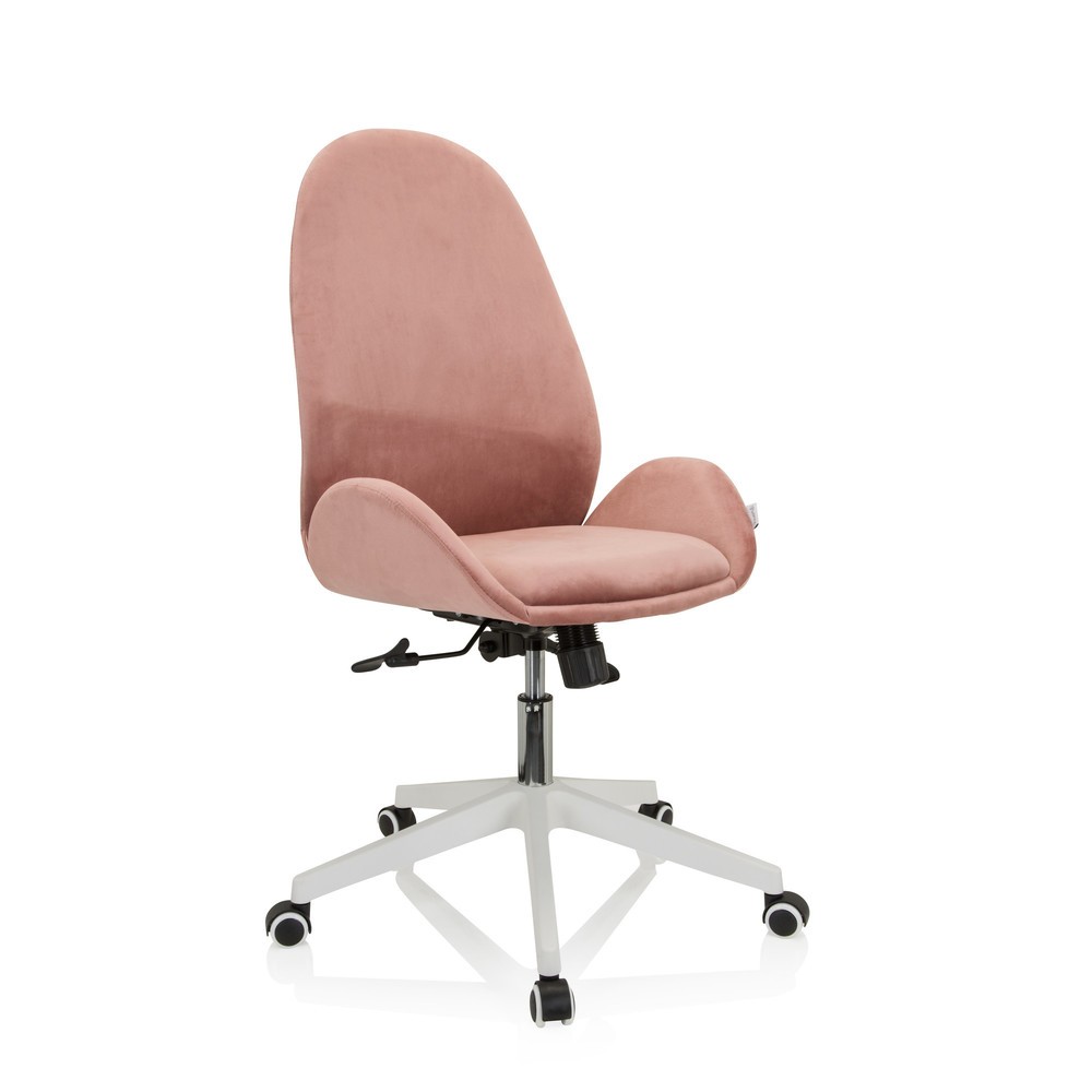 Produktabbildung Nr. 6: Chaise de bureau / chaise pivotante hjh OFFICE AVEA velours, rose