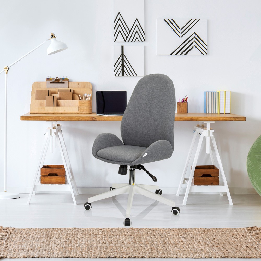 N° de l'image du produit 5 : Chaise de bureau / chaise pivotante hjh OFFICE AVEA I tissu, gris