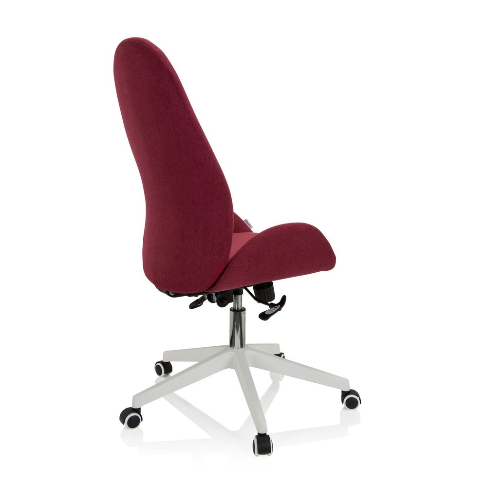 Produktabbildung Nr. 8: Chaise de bureau / chaise pivotante hjh OFFICE AVEA I tissu, bordeaux