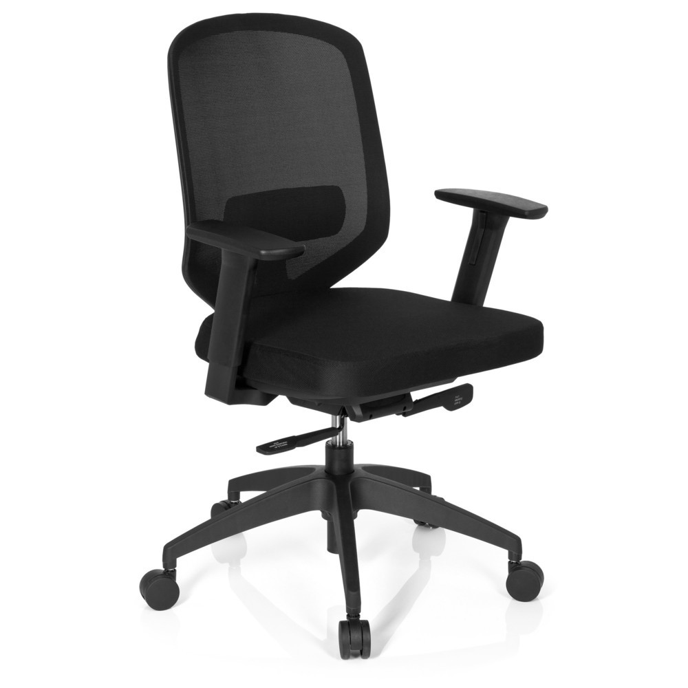 Produktabbildung Nr. 2: Siège de bureau hjh OFFICE DELIGHT PRO tissu/maille, noir