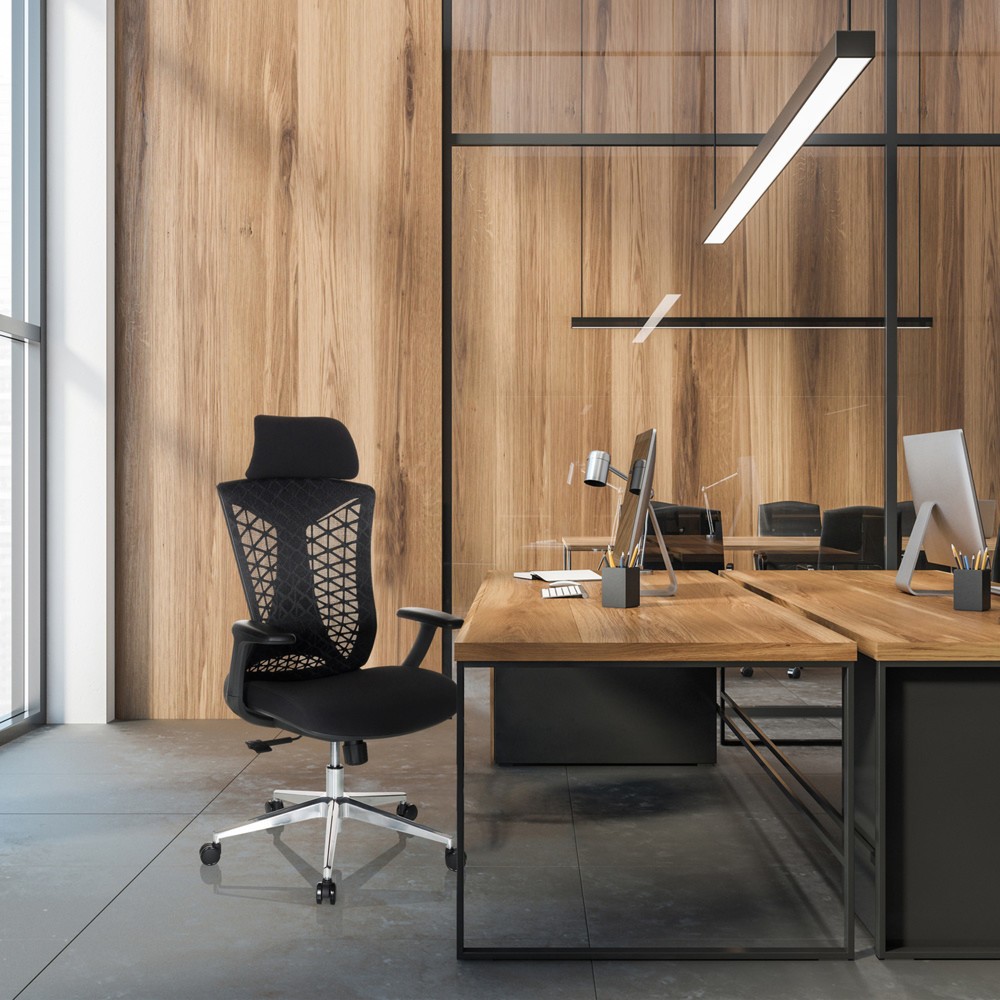 Produktabbildung Nr. 6: Chaise de bureau / chaise pivotante hjh OFFICE FALEO B maille / tissu, noir