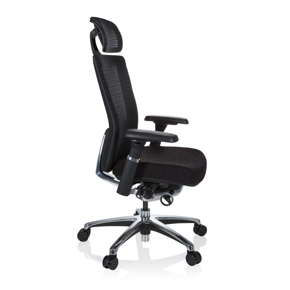 Produktabbildung Nr. 3: Siège de bureau hjh OFFICE NOVA PRO I ALU tissu/maille, noir