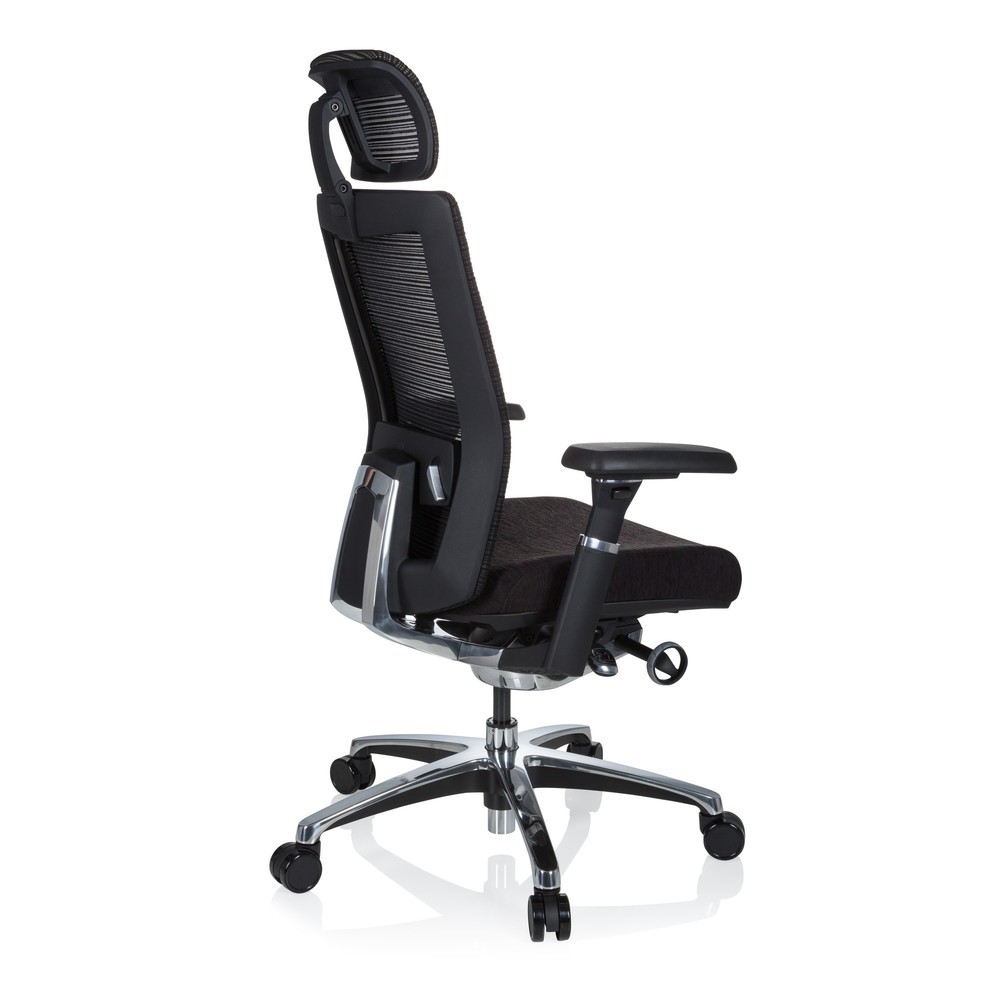 Produktabbildung Nr. 4: Siège de bureau hjh OFFICE NOVA PRO I ALU tissu/maille, noir