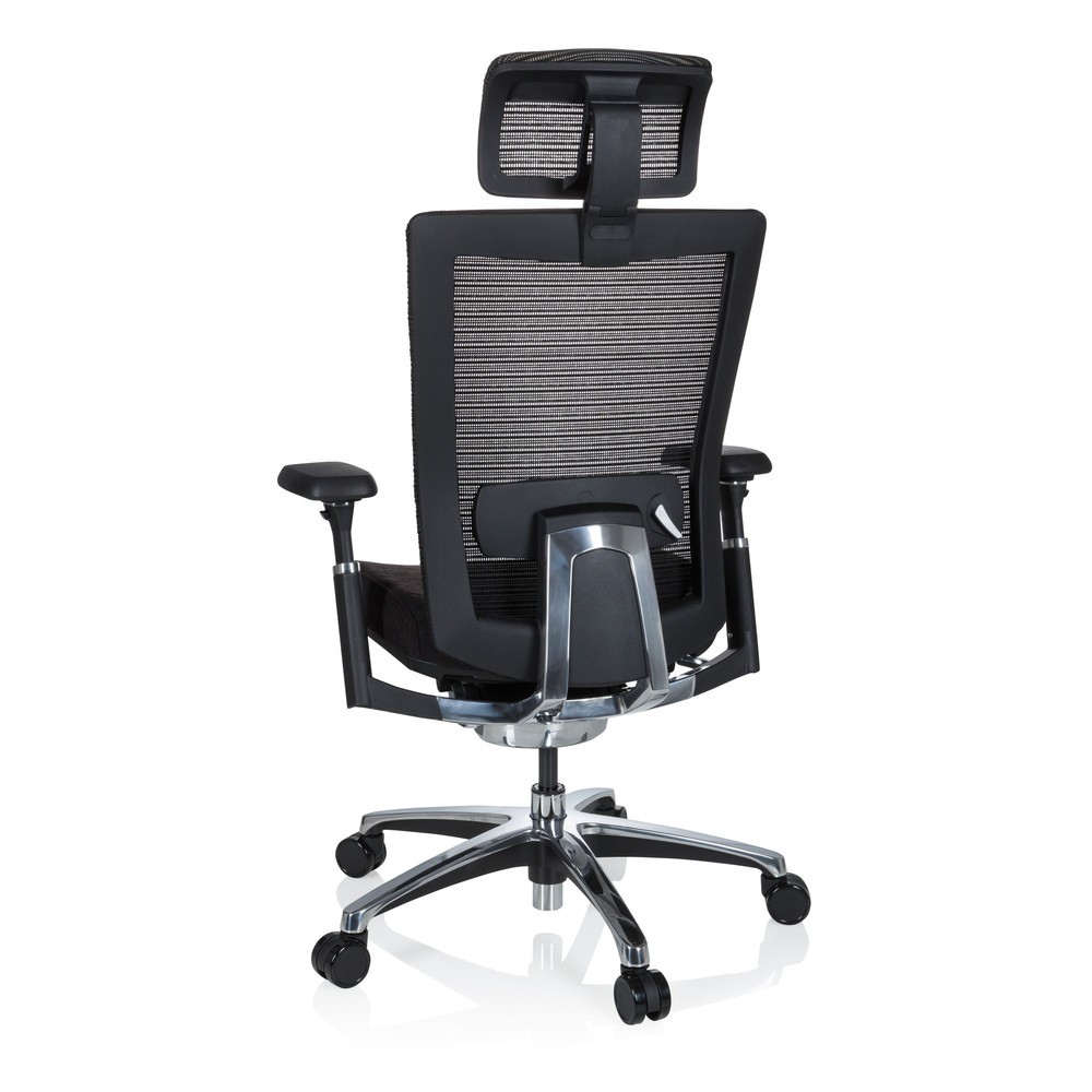 Produktabbildung Nr. 6: Siège de bureau hjh OFFICE NOVA PRO I ALU tissu/maille, noir