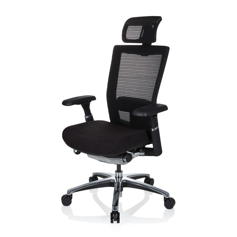 Produktabbildung Nr. 9: Siège de bureau hjh OFFICE NOVA PRO I ALU tissu/maille, noir