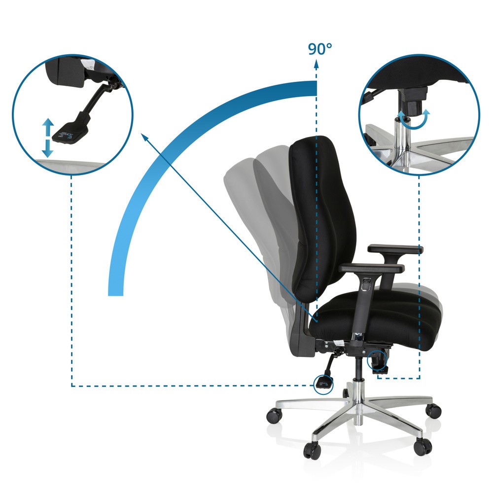 Produktabbildung Nr. 2: Chaise de bureau / fauteuil de direction hjh OFFICE ZENIT COMFORT, noir